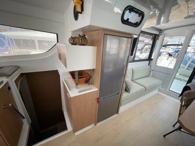 Salon of Blue Spirit, a Bali Catspace catamaran at Municipal Unit of Lefkada, Greece