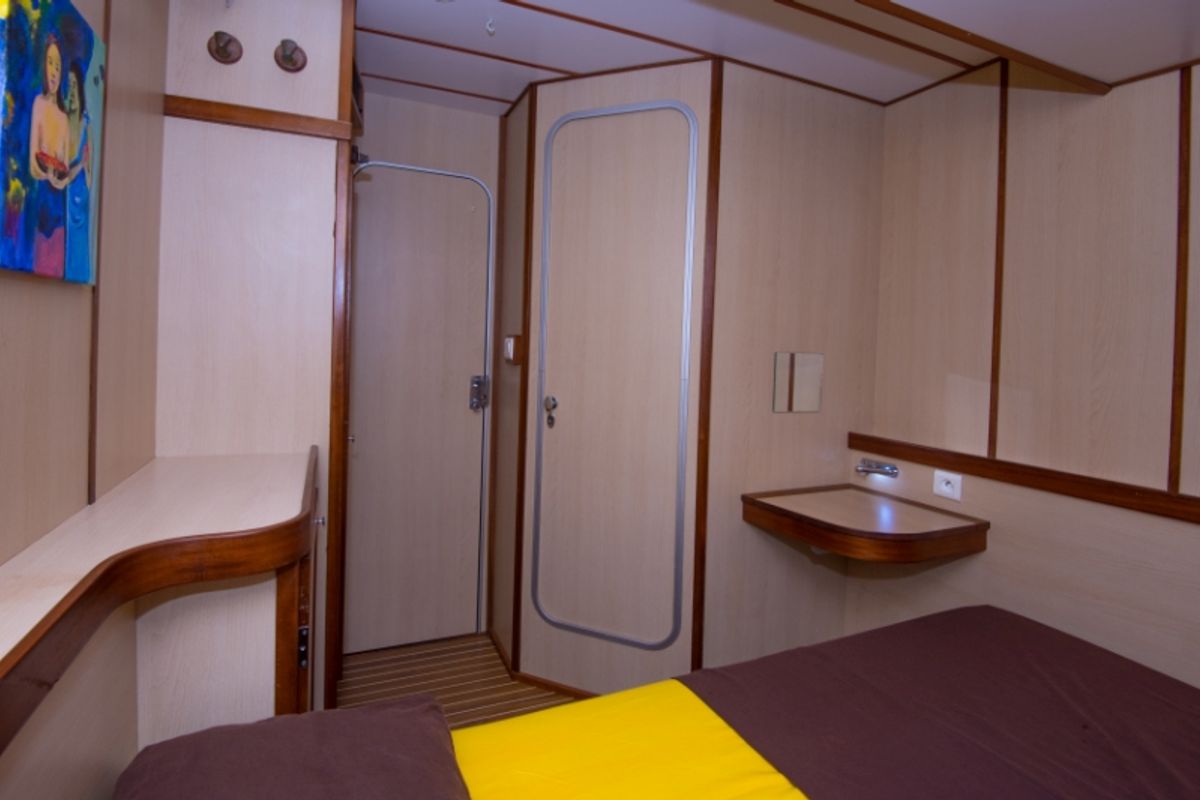 Cabin on Le Gauguin, a Gulet Mojito 78  catamaran at Eden Island Marina, Seychelles