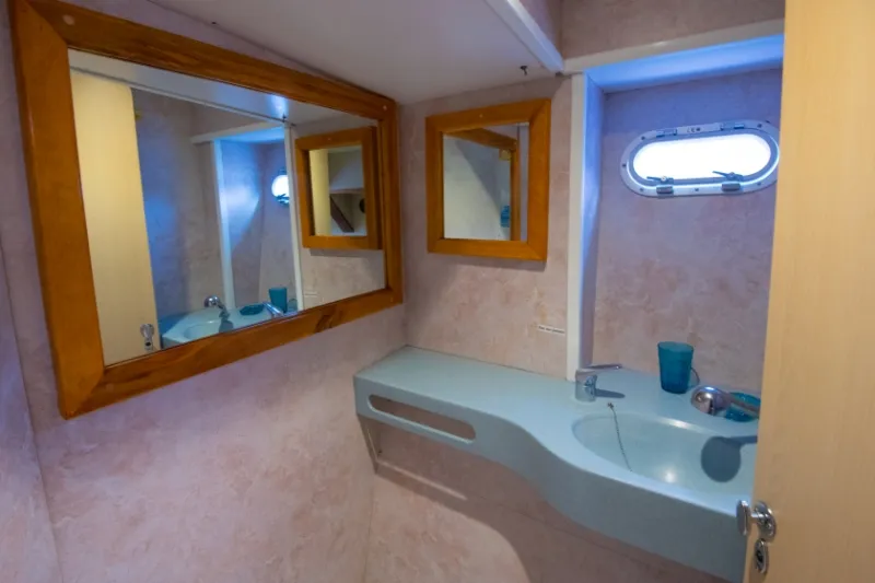 Head on Le Gauguin, a Gulet Mojito 78  catamaran at Eden Island Marina, Seychelles