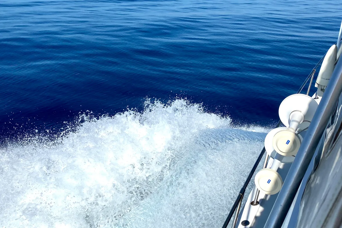 Tipejyas, a Gulet Hatteras 50 Convertible motorboat at Livadi, Greece
