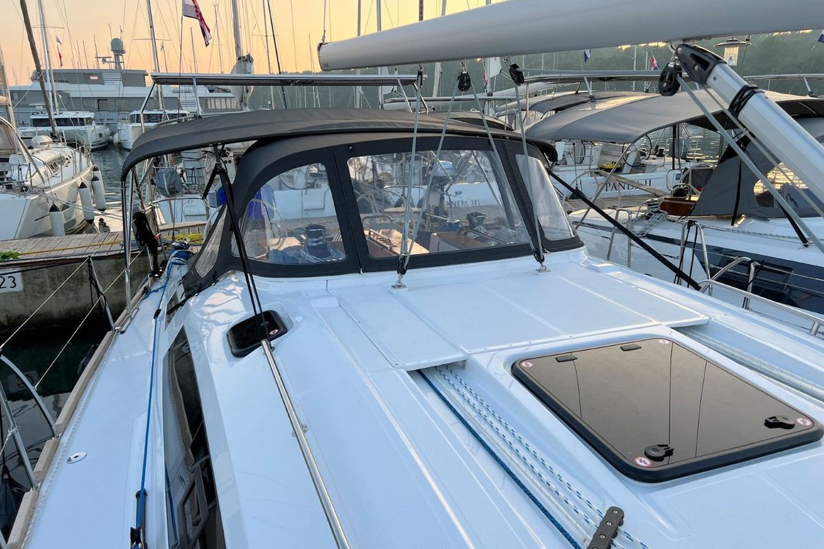 Polaris, a Elan Impression 45.1 sailboat at Grad Pula, Croatia