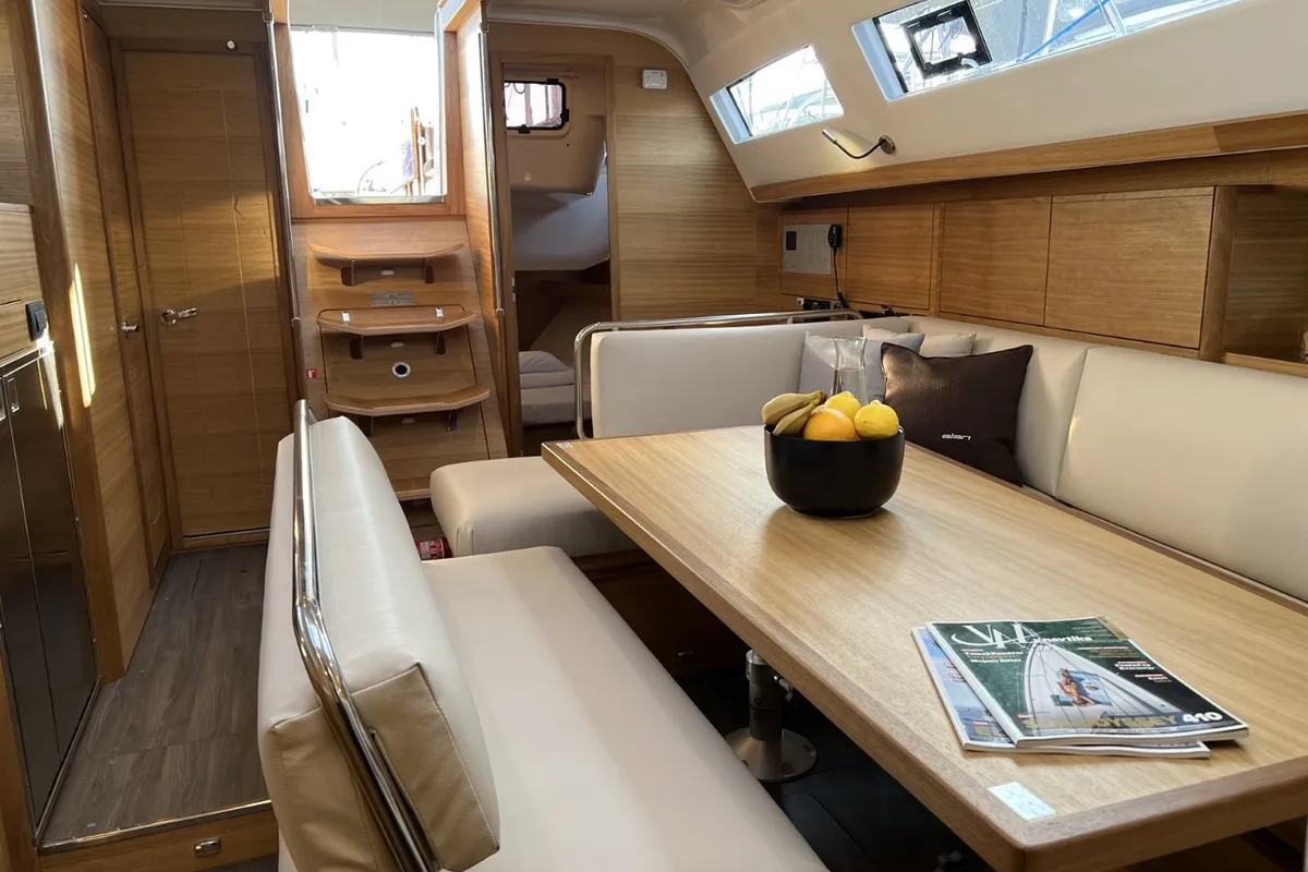 Cabin on Polaris, a Elan Impression 45.1 sailboat at Grad Pula, Croatia