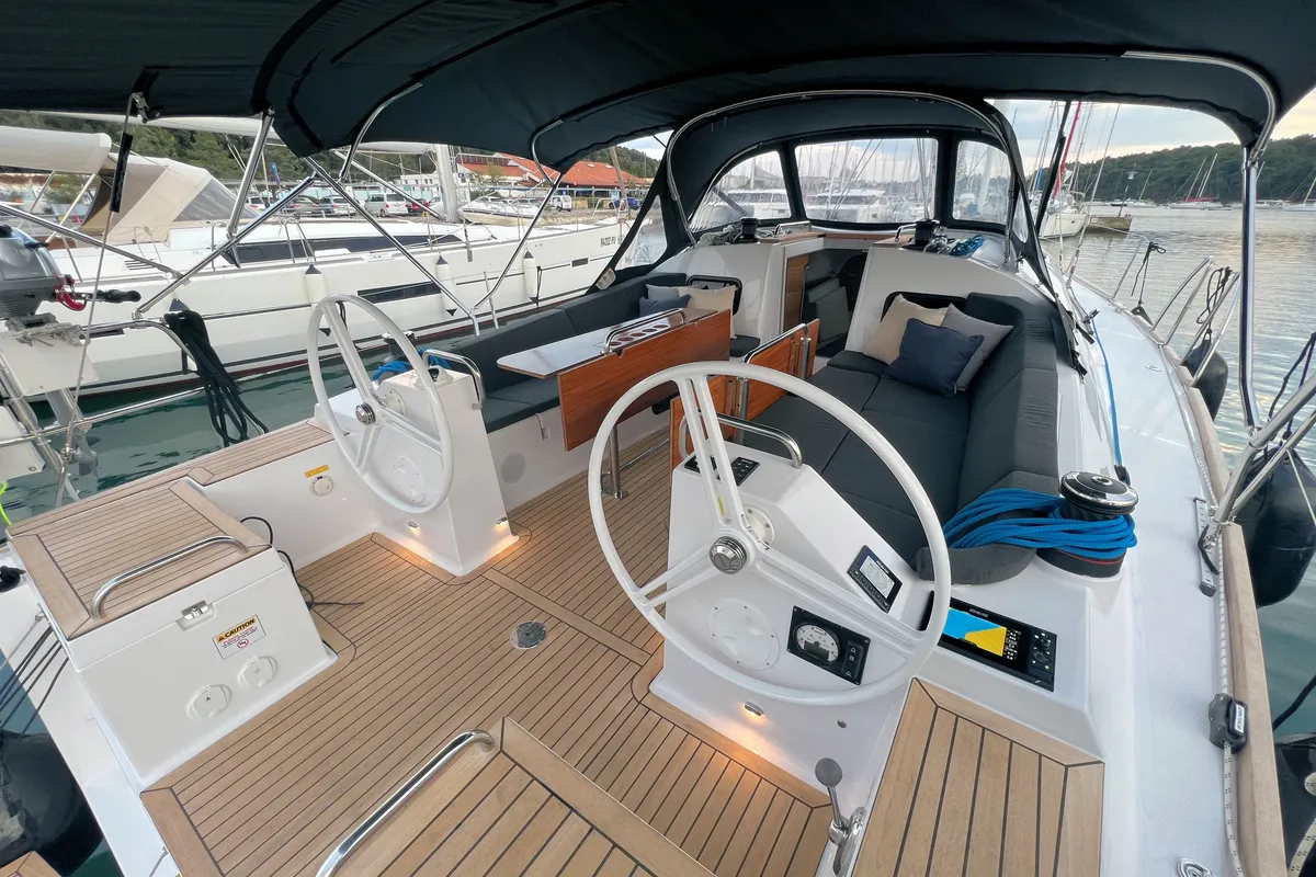 Polaris, a Elan Impression 45.1 sailboat at Grad Pula, Croatia