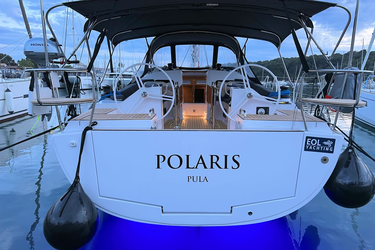 Polaris, a Elan Impression 45.1 sailboat at Grad Pula, Croatia
