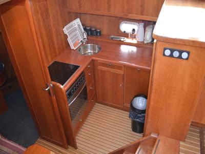 Galley of Drait 39, a De Drait Classicline 1300 motorboat at Drachten, Netherlands