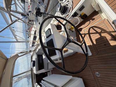 Cockpit of COOKIE, a Beneteau Oceanis 46.1 sailboat at Preveza, Greece