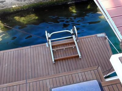 Deck of COOKIE, a Beneteau Oceanis 46.1 sailboat at Preveza, Greece