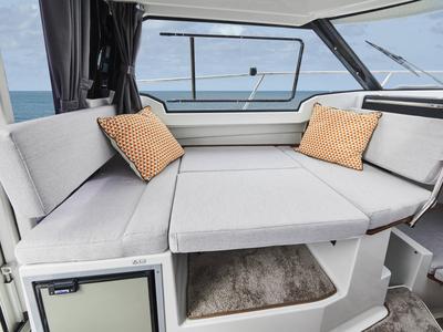 Cabin on Medolino, a Jeanneau Merry Fisher 795 Series 2 motorboat at Grad Pula, Croatia