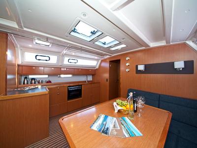 Galley of MH 47, a Bavaria Cruiser 46 sailboat at Murter, Croatia