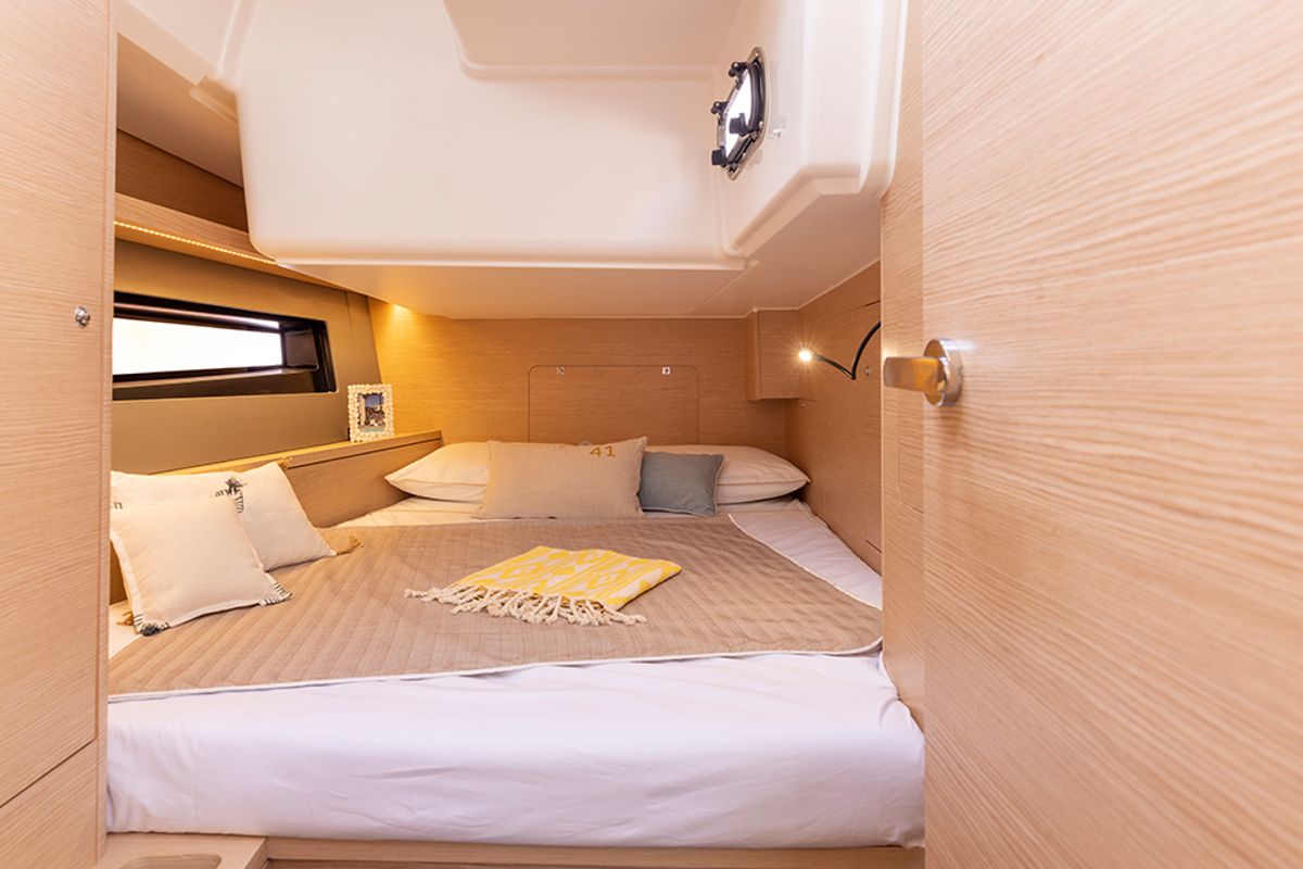 Cabin on Bigi, a Dufour 41 sailboat at U Pàize/Carloforte, Italy