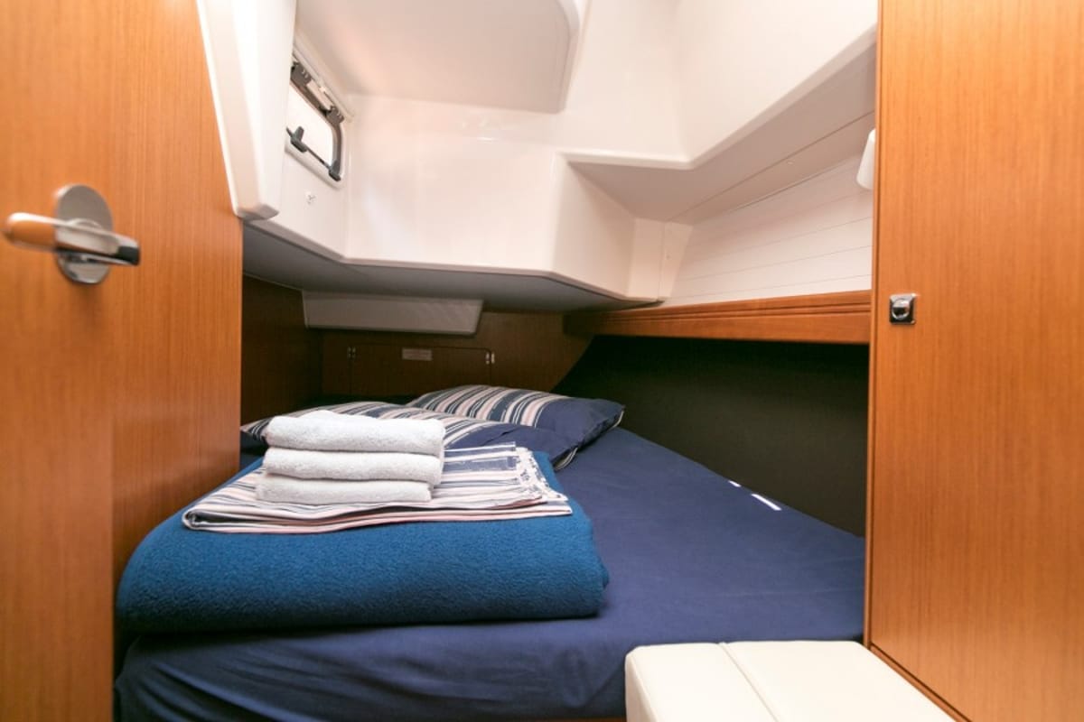 Salon of ALANI, a Bavaria Cruiser 37 sailboat at Trget, Croatia