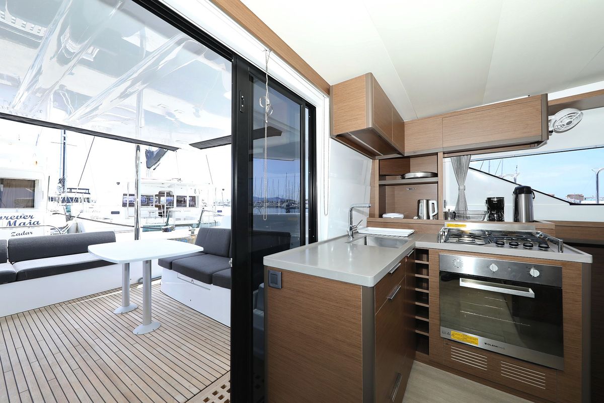 Galley of HIGH LIFE, a Lagoon 50 catamaran at Općina Sukošan, Croatia