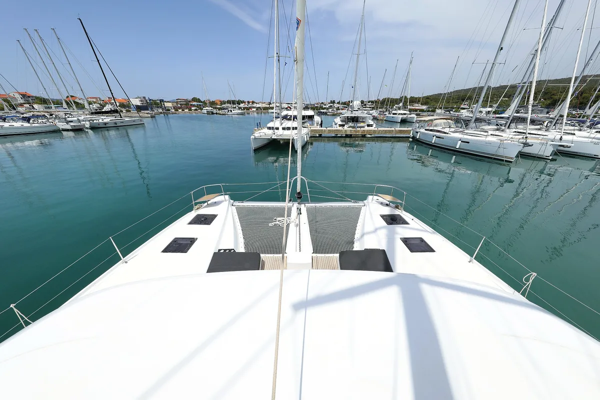 Exterior view of HIGH LIFE, a Lagoon 50 catamaran at Općina Sukošan, Croatia