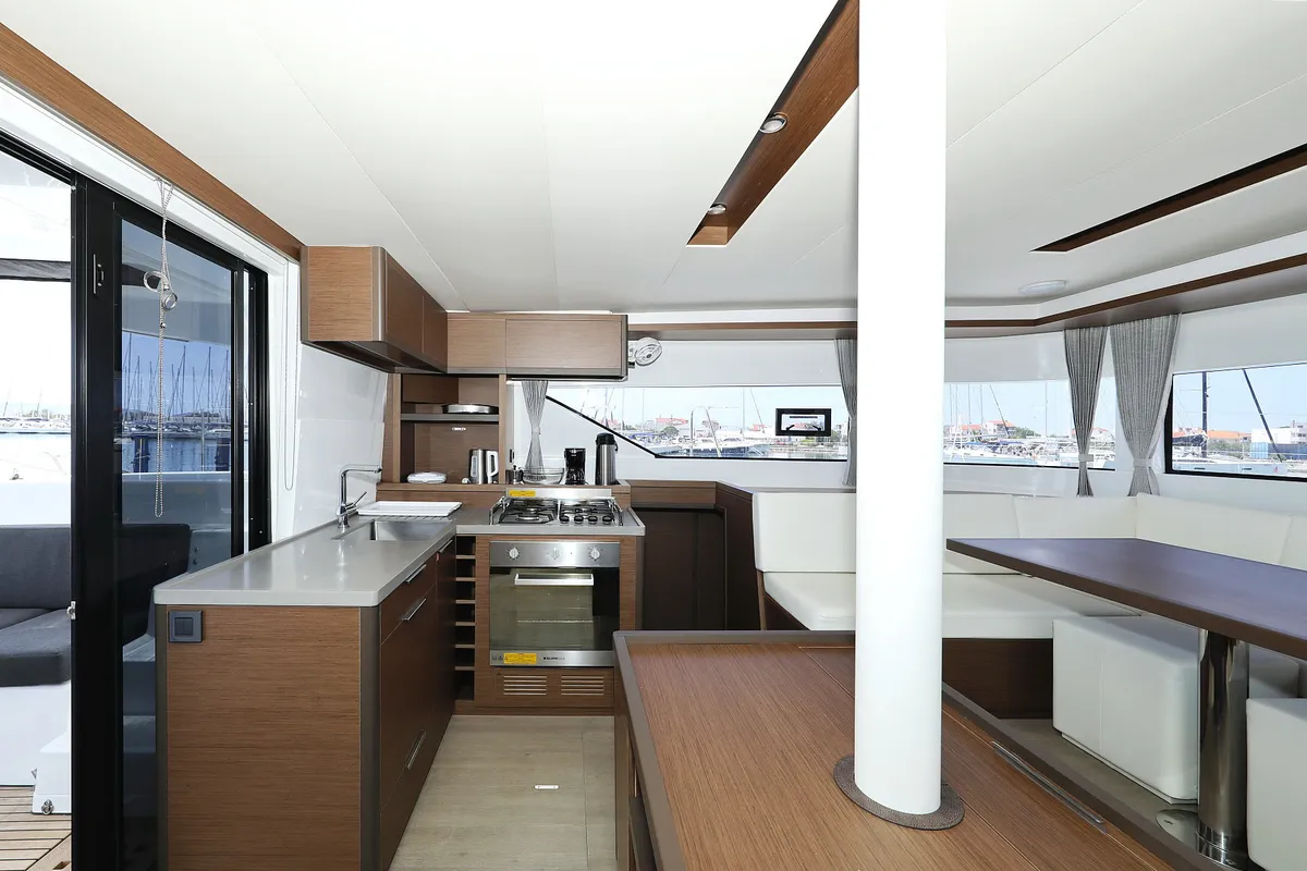 Galley of HIGH LIFE, a Lagoon 50 catamaran at Općina Sukošan, Croatia