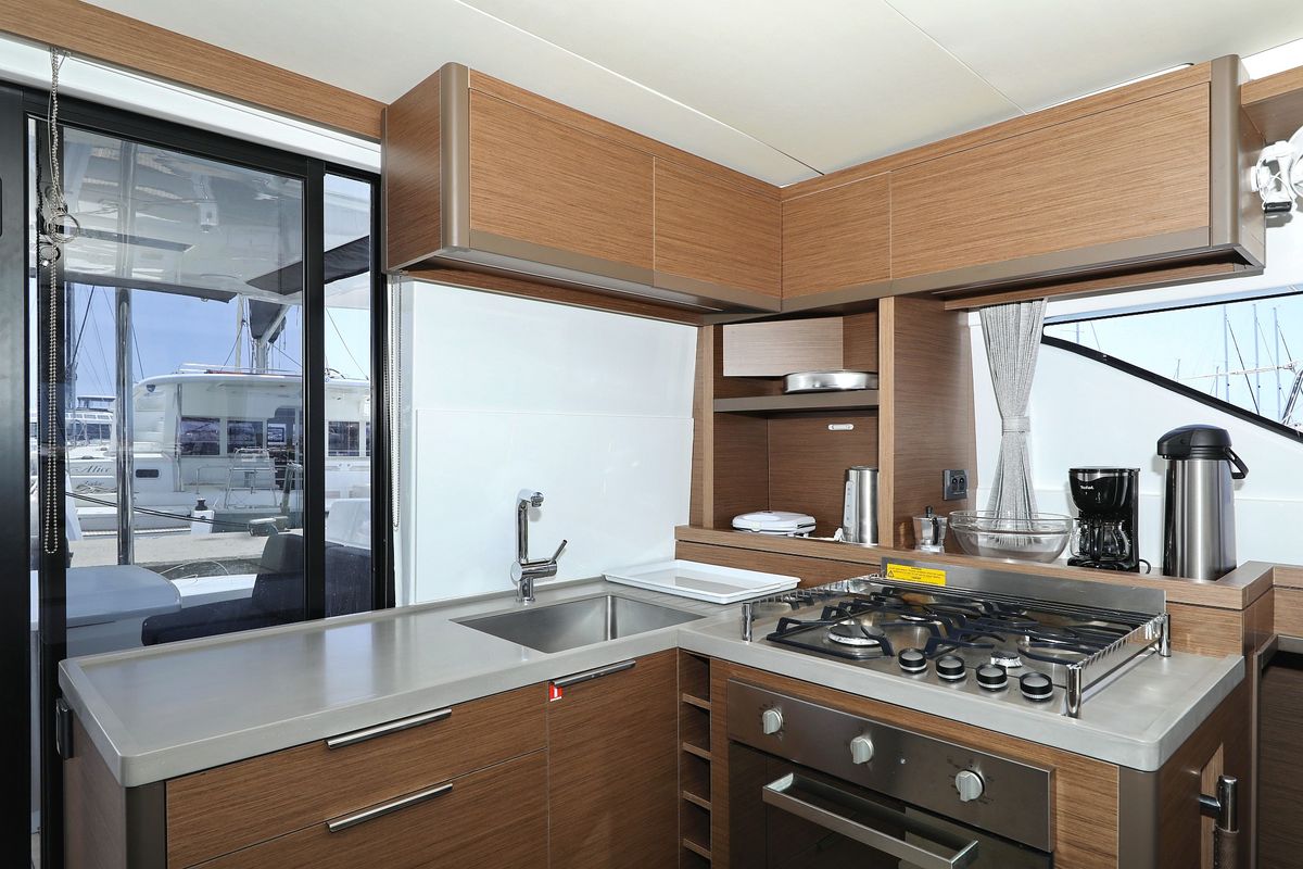 Galley of HIGH LIFE, a Lagoon 50 catamaran at Općina Sukošan, Croatia