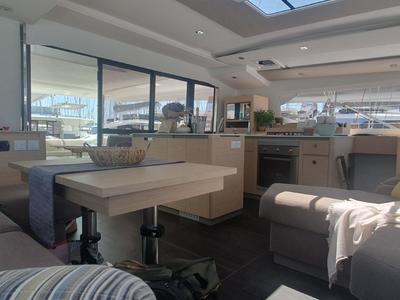 Salon of SUNRISE, a Fountaine Pajot Aura 51 catamaran at Seget Donji, Croatia