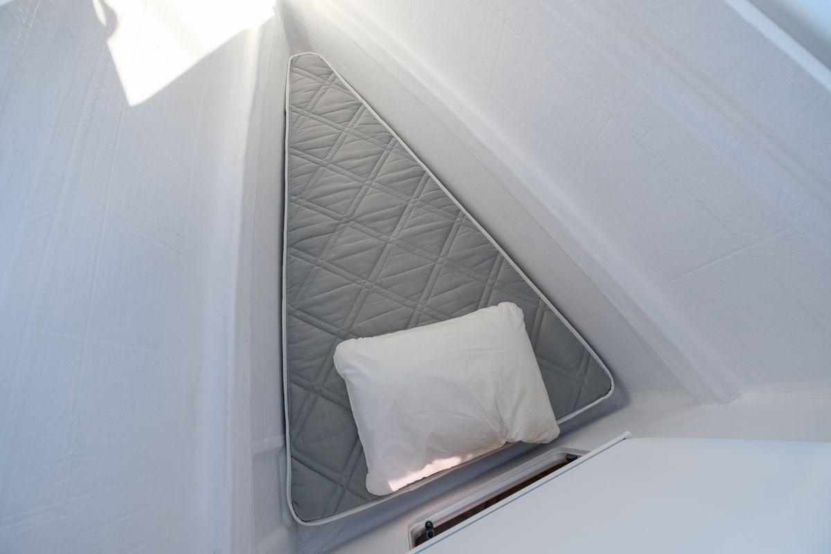 Cabin on Grelots, a Nautitech 40 Open catamaran at Hyères, France