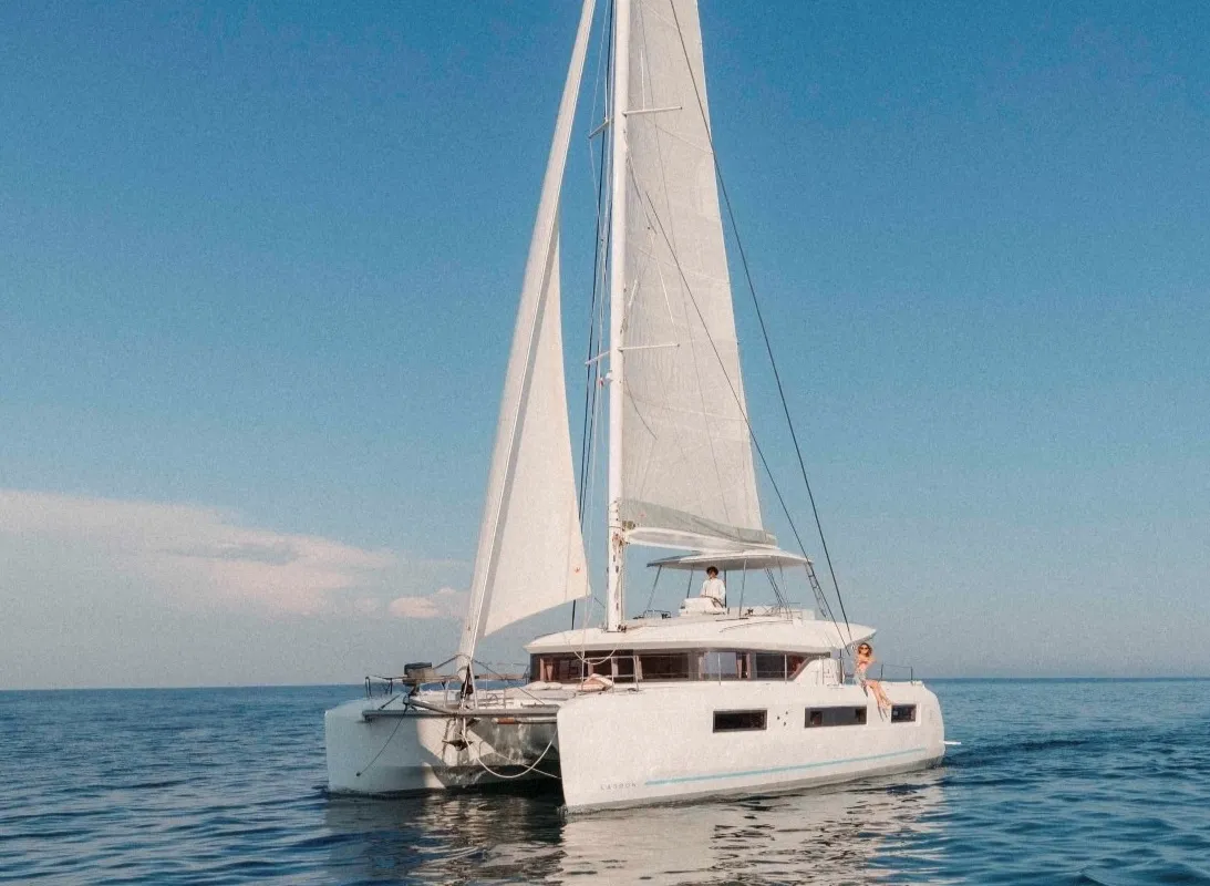 Paradise, a Lagoon Lagoon 46 Iconic catamaran at Seychelles, Eden Island Marina, Seychelles