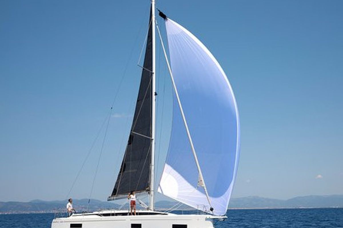 Exterior view of Bavaria C38, a Bavaria C38 sailboat at Tropea, Italy