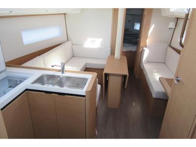 Galley of Euforica, a Jeanneau Sun Odyssey 380 sailboat at San Vincenzo, Italy