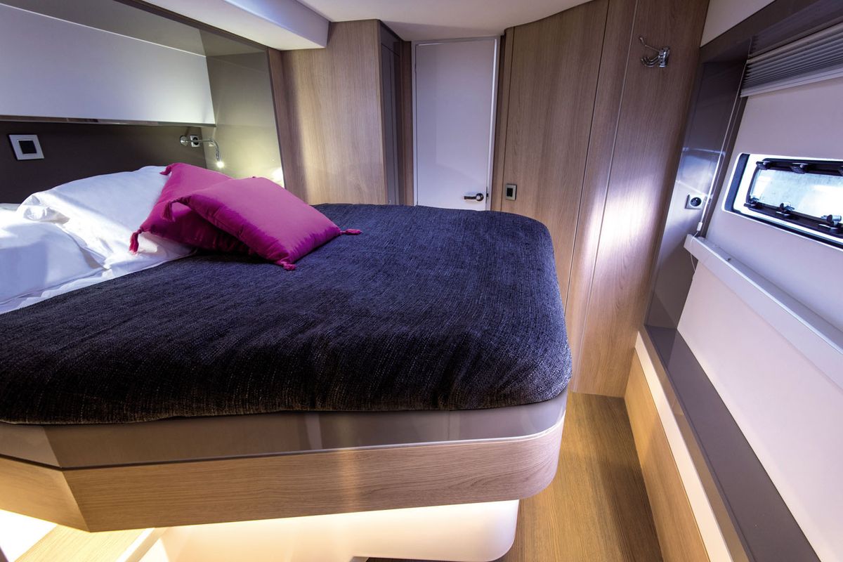 Cabin on Virginia, a Bali 5.4 catamaran at Olbia, Italy