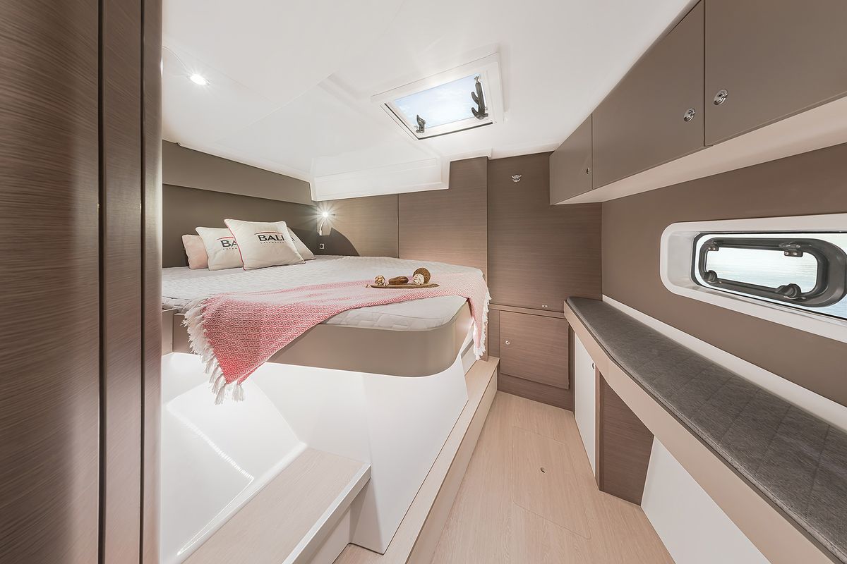Cabin on Viola, a Bali Catspace catamaran at Grad Šibenik, Croatia