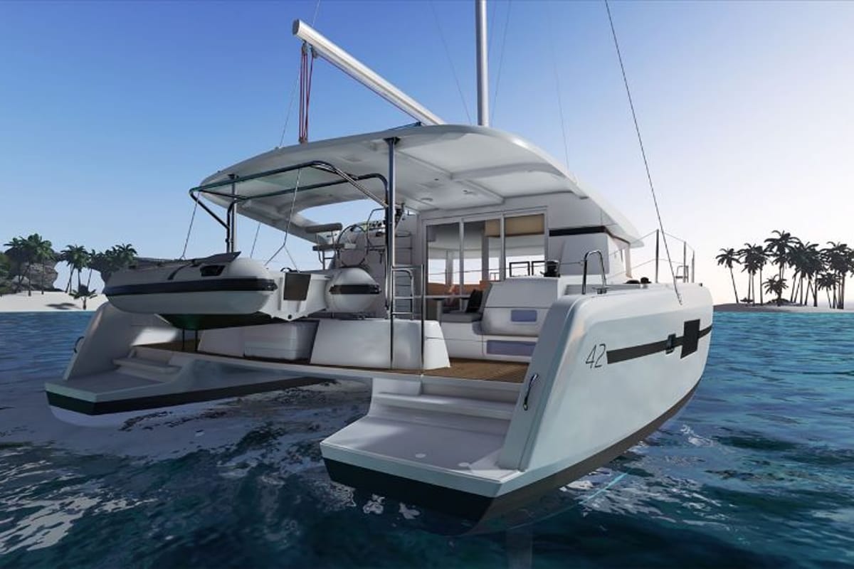 Alina, a Lagoon 42 OW catamaran at Općina Marina, Croatia