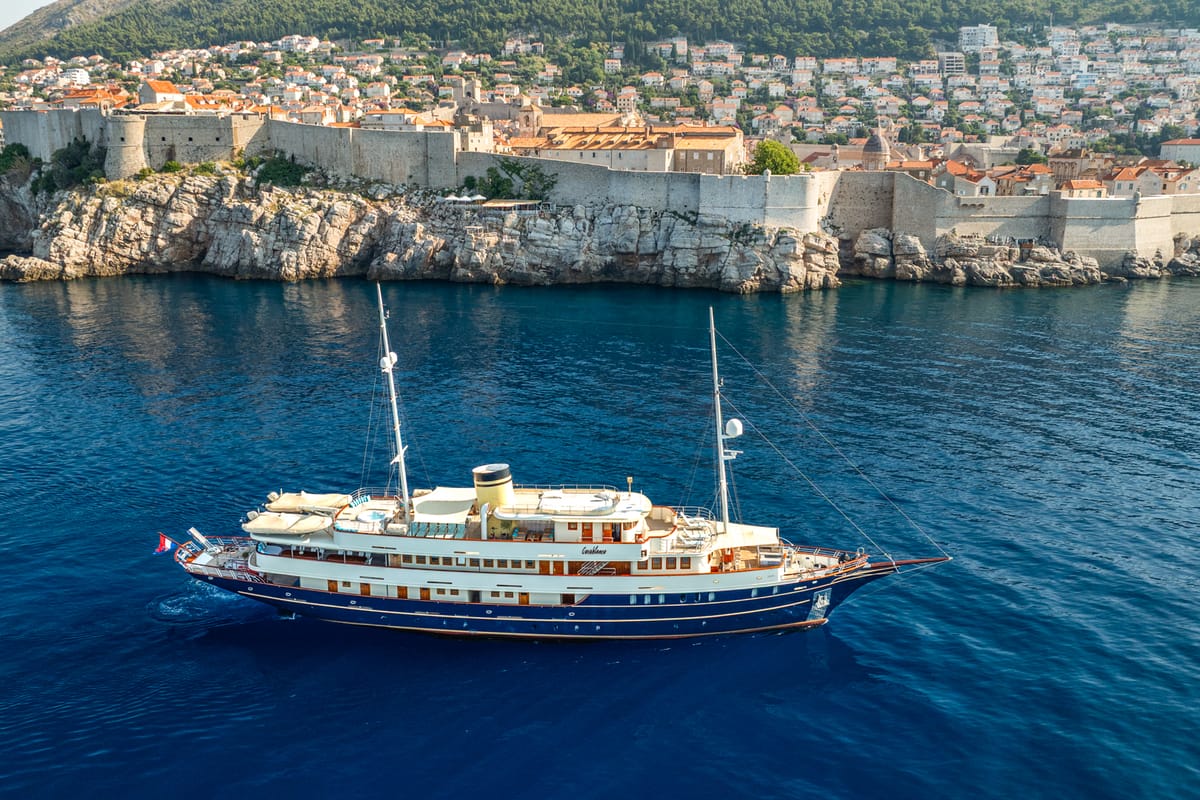 Exterior view of Casablanca, a Gulet Motoryacht yacht at Grad Trogir, Croatia