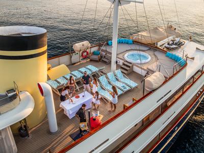 Deck of Casablanca, a Gulet Motoryacht yacht at Grad Trogir, Croatia