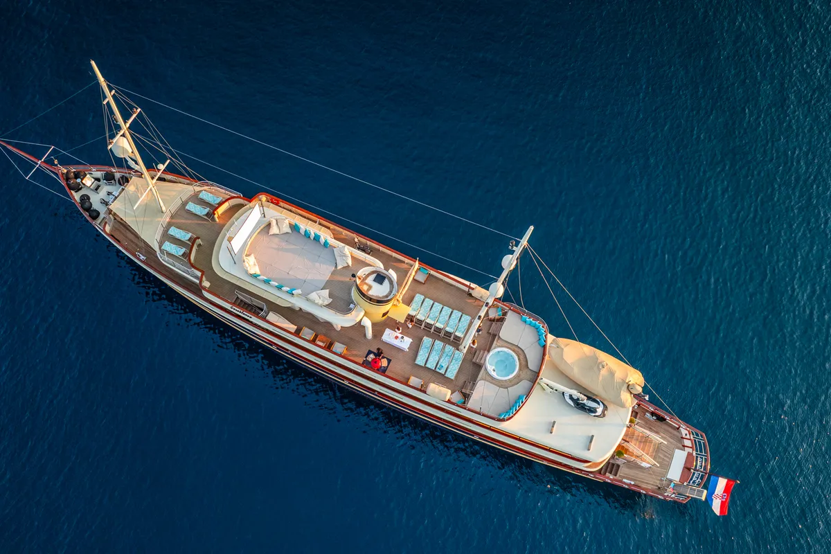 Exterior view of Casablanca, a Gulet Motoryacht yacht at Grad Trogir, Croatia