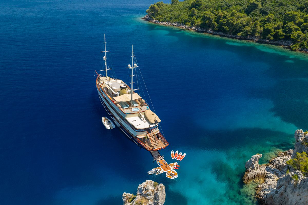 Exterior view of Casablanca, a Gulet Motoryacht yacht at Grad Trogir, Croatia