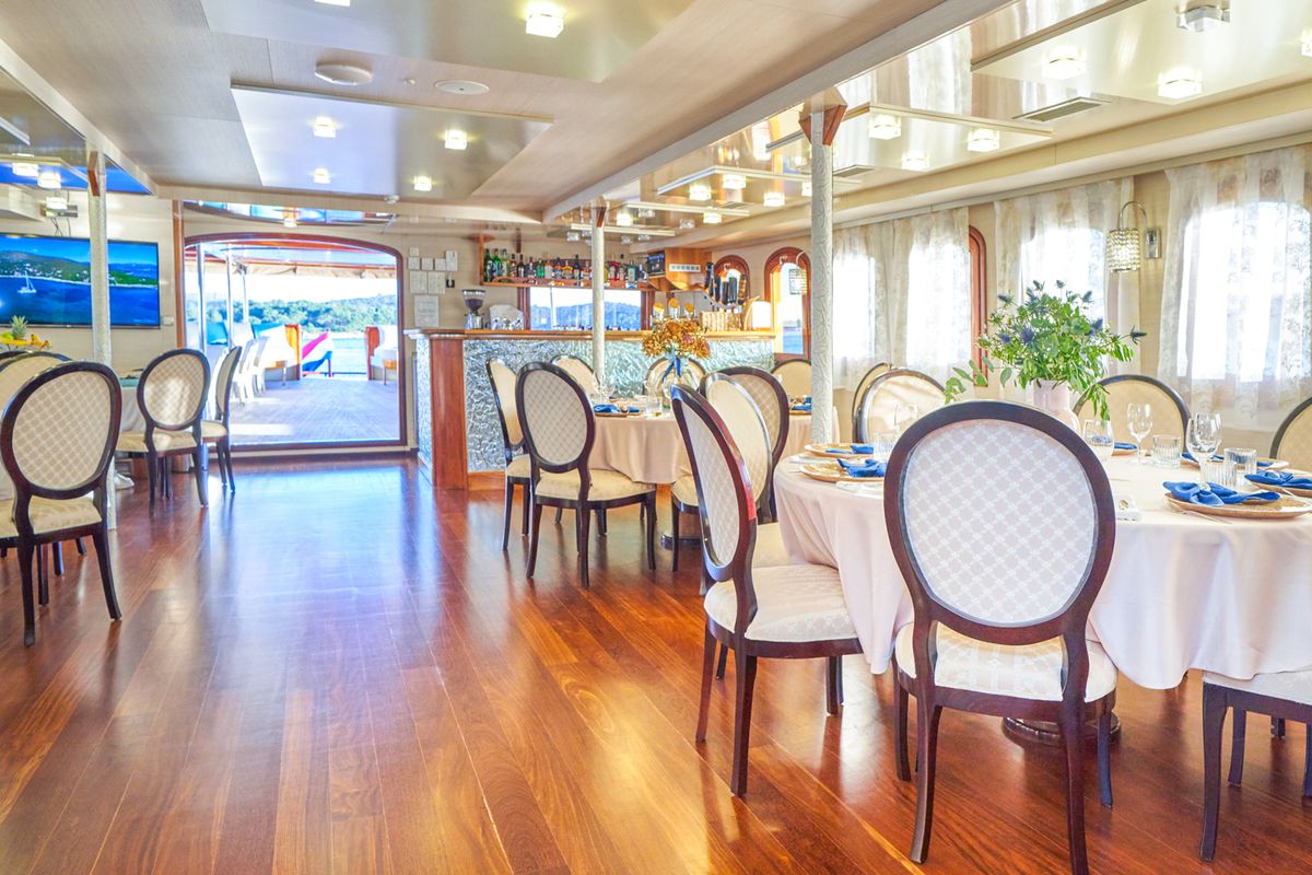 Salon of Casablanca, a Gulet Motoryacht yacht at Grad Trogir, Croatia
