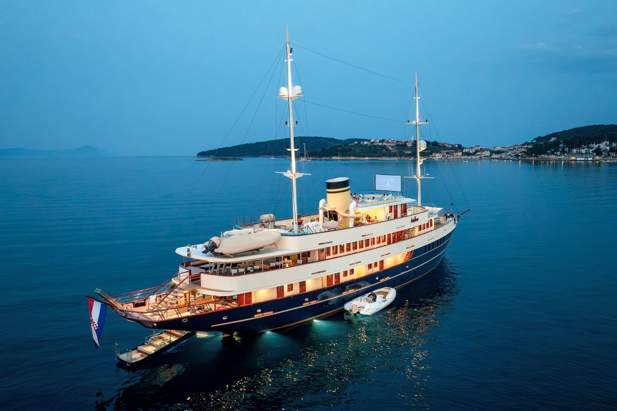 Exterior view of Casablanca, a Gulet Motoryacht yacht at Grad Trogir, Croatia