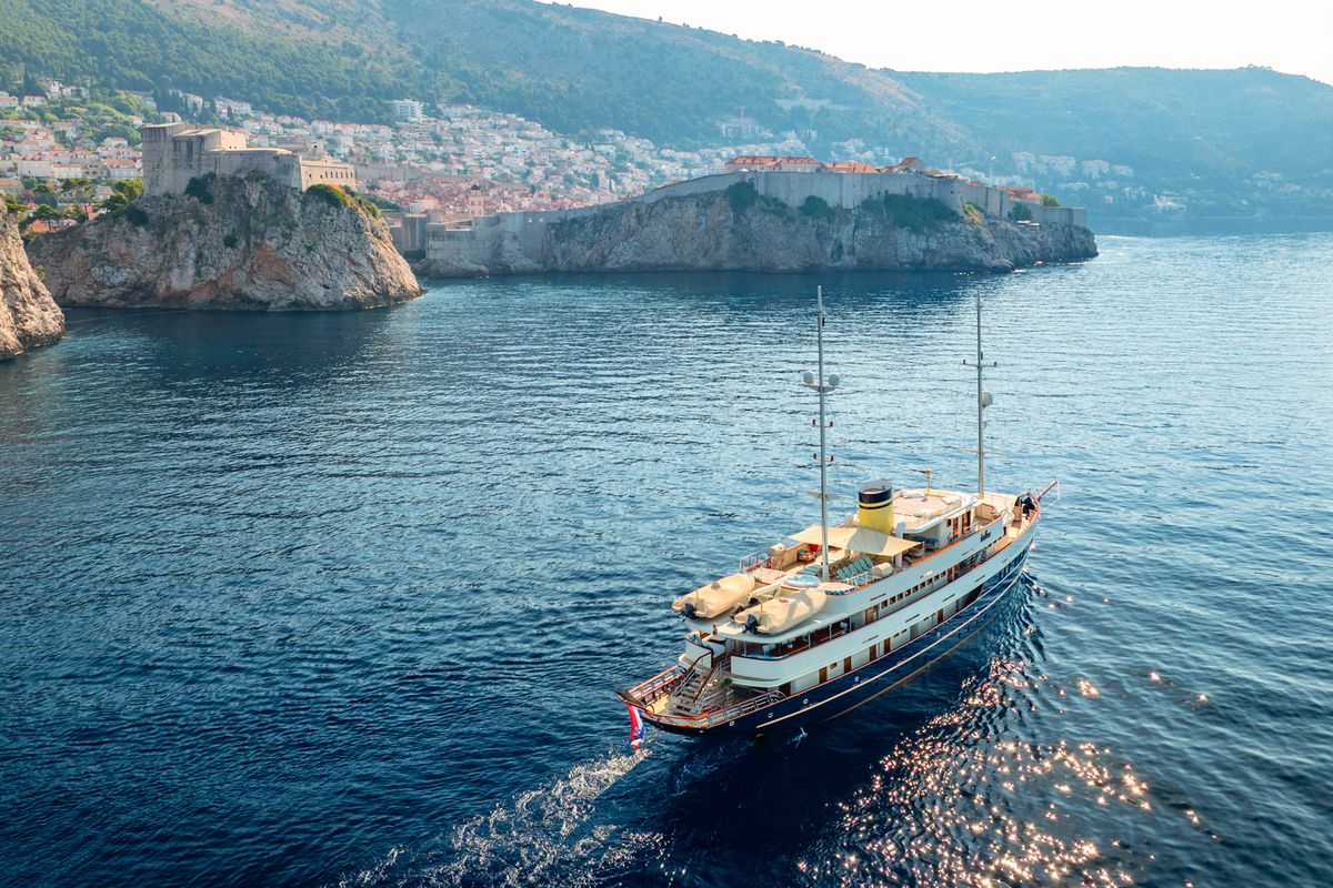 Exterior view of Casablanca, a Gulet Motoryacht yacht at Grad Trogir, Croatia