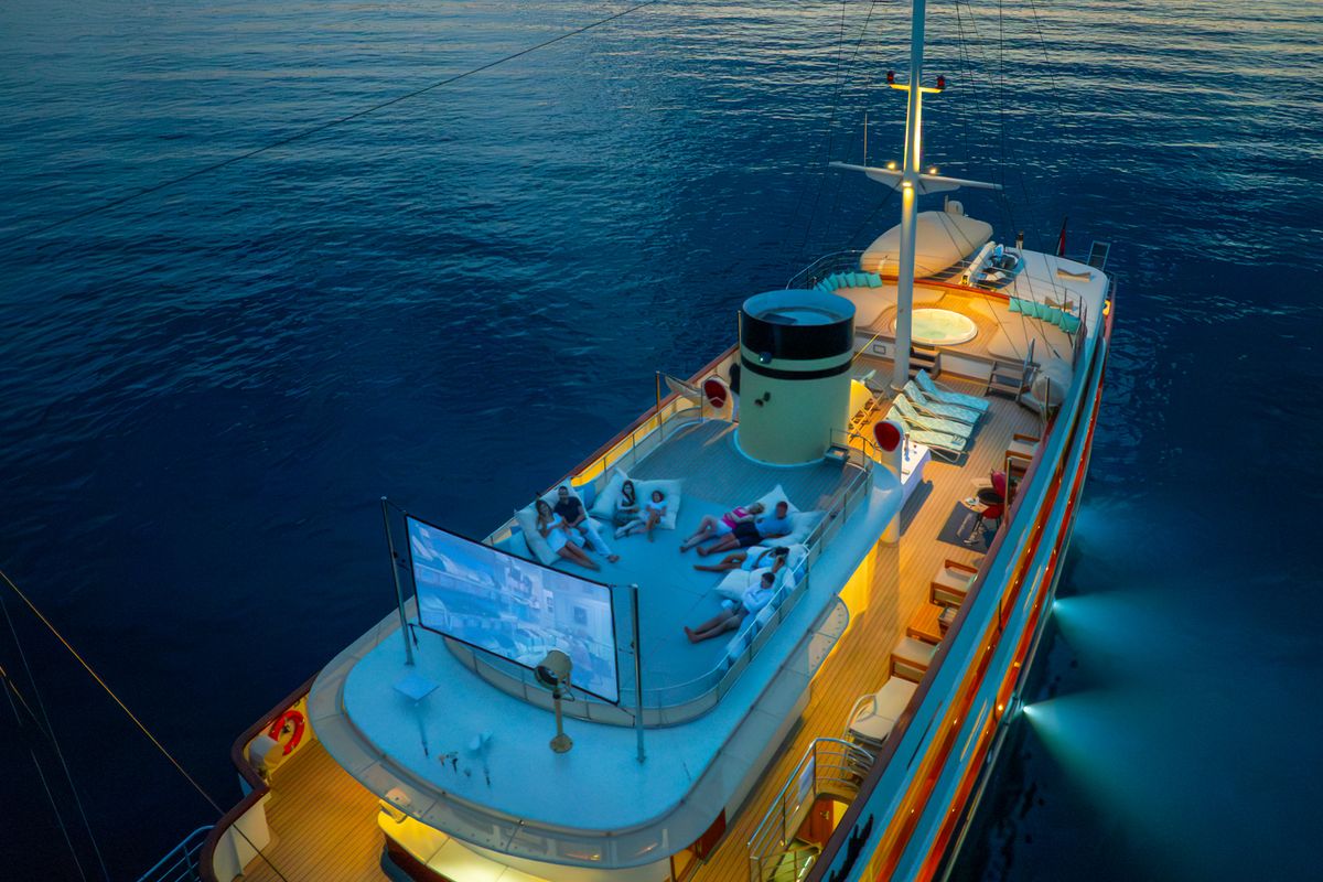 Deck of Casablanca, a Gulet Motoryacht yacht at Grad Trogir, Croatia
