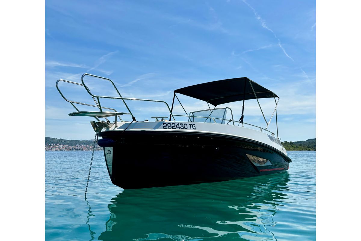 Exterior view of no name, a Gulet Arrow Abaris 23 motorboat at Grad Trogir, Croatia