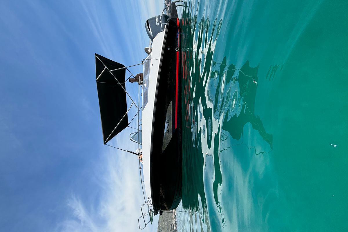 Exterior view of no name, a Gulet Arrow Abaris 23 motorboat at Grad Trogir, Croatia