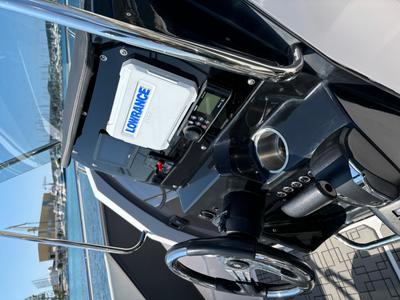 Cockpit of no name, a Gulet Arrow Abaris 23 motorboat at Grad Trogir, Croatia