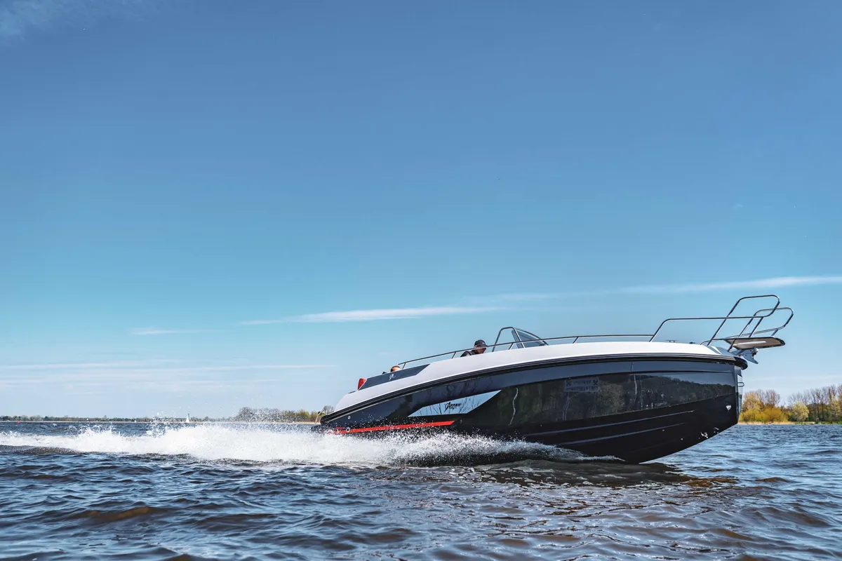 Exterior view of no name, a Gulet Arrow Abaris 23 motorboat at Grad Trogir, Croatia