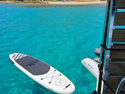 Deck of Comfort, a Jeanneau Sun Odyssey 42 i sailboat at Marina Delta Kallithea, Greece