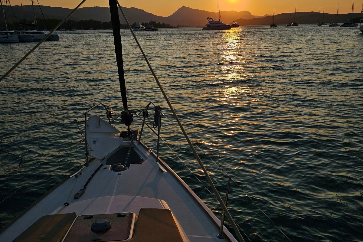Deck of Comfort, a Jeanneau Sun Odyssey 42 i sailboat at Marina Delta Kallithea, Greece