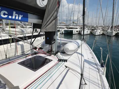 August, a Beneteau First 36 sailboat at Grad Biograd na Moru, Croatia