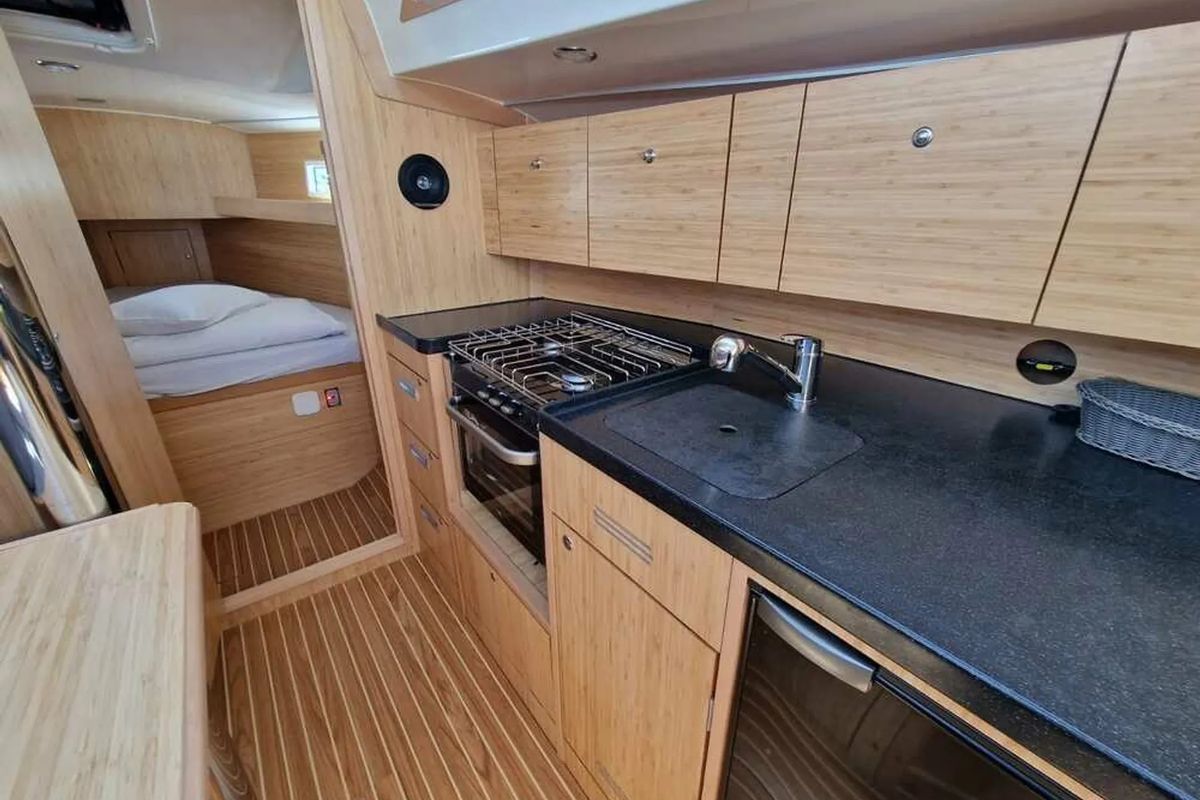 Galley of NN2, a Scandinavia Yachts Scandinavia 35 sailboat at Grad Biograd na Moru, Croatia