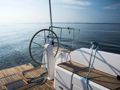 Cockpit of NN2, a Scandinavia Yachts Scandinavia 35 sailboat at Grad Biograd na Moru, Croatia