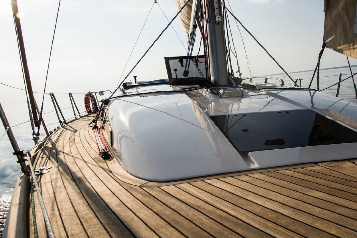 Deck of NN2, a Scandinavia Yachts Scandinavia 35 sailboat at Grad Biograd na Moru, Croatia