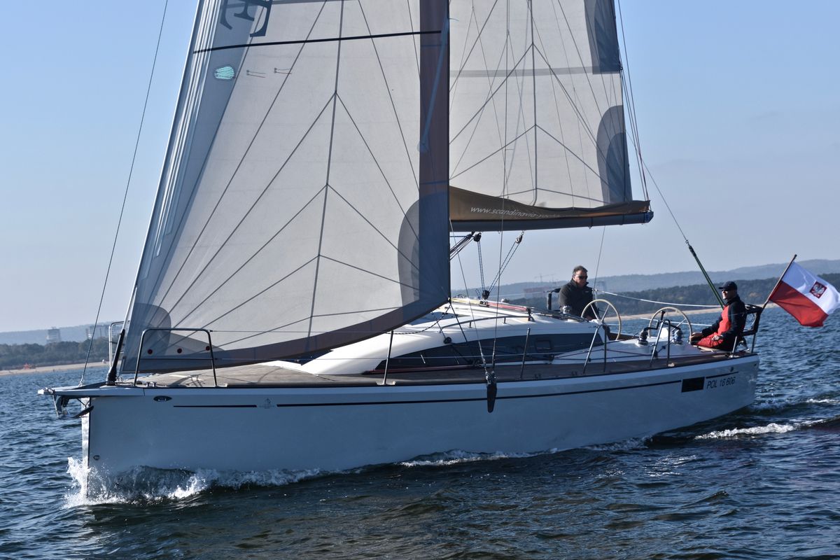 Exterior view of NN2, a Scandinavia Yachts Scandinavia 35 sailboat at Grad Biograd na Moru, Croatia