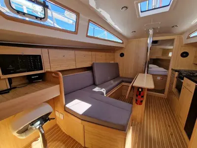 Salon of NN2, a Scandinavia Yachts Scandinavia 35 sailboat at Grad Biograd na Moru, Croatia