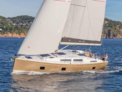 L'epaulard III, a Hanse Yachts Hanse 418 sailboat at Marseille, France
