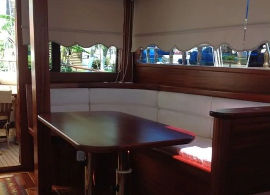 Salon of Remo, a Custom Made Remo yacht at Bodrum, Turkey