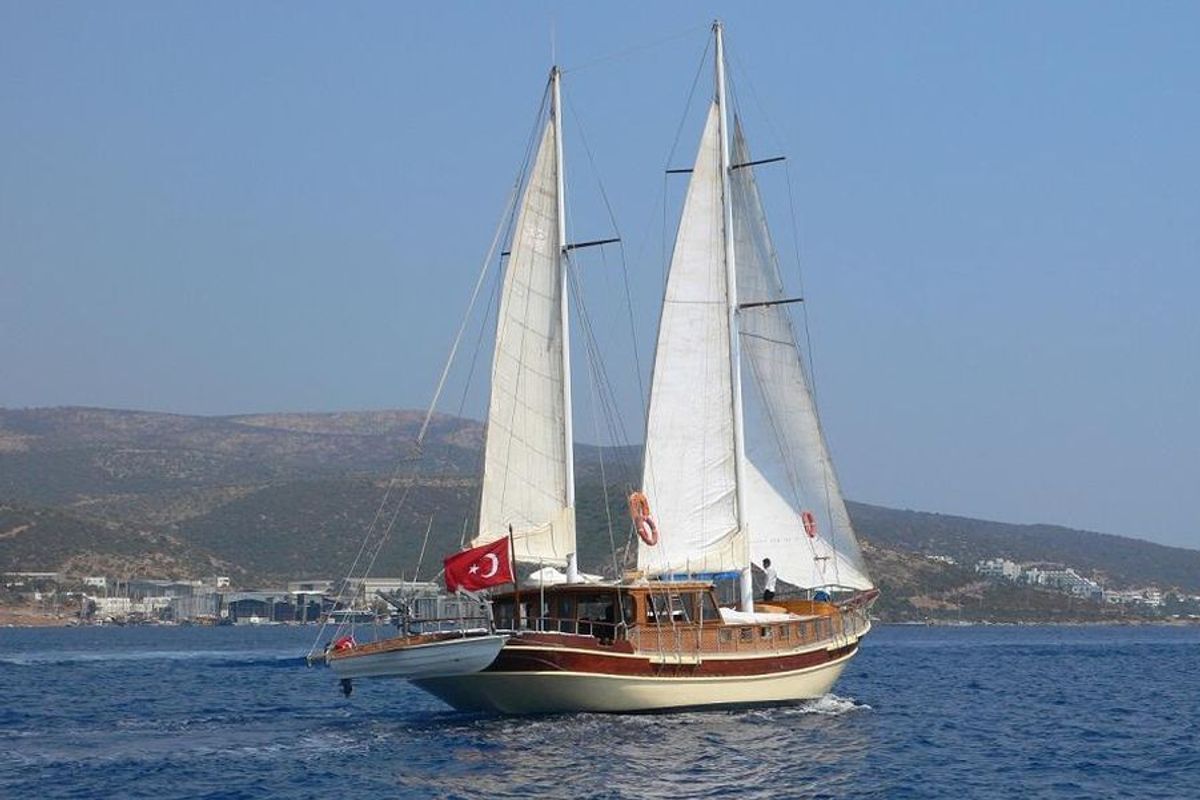 Exterior view of Remo, a Custom Made Remo yacht at Bodrum, Turkey